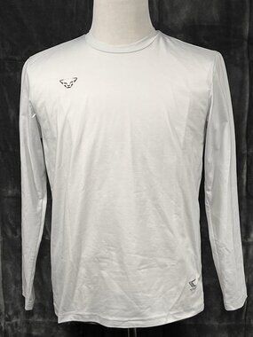 Dynafit Long Sleeve Performance Shirt Mens L Off White Running Athletic Logo